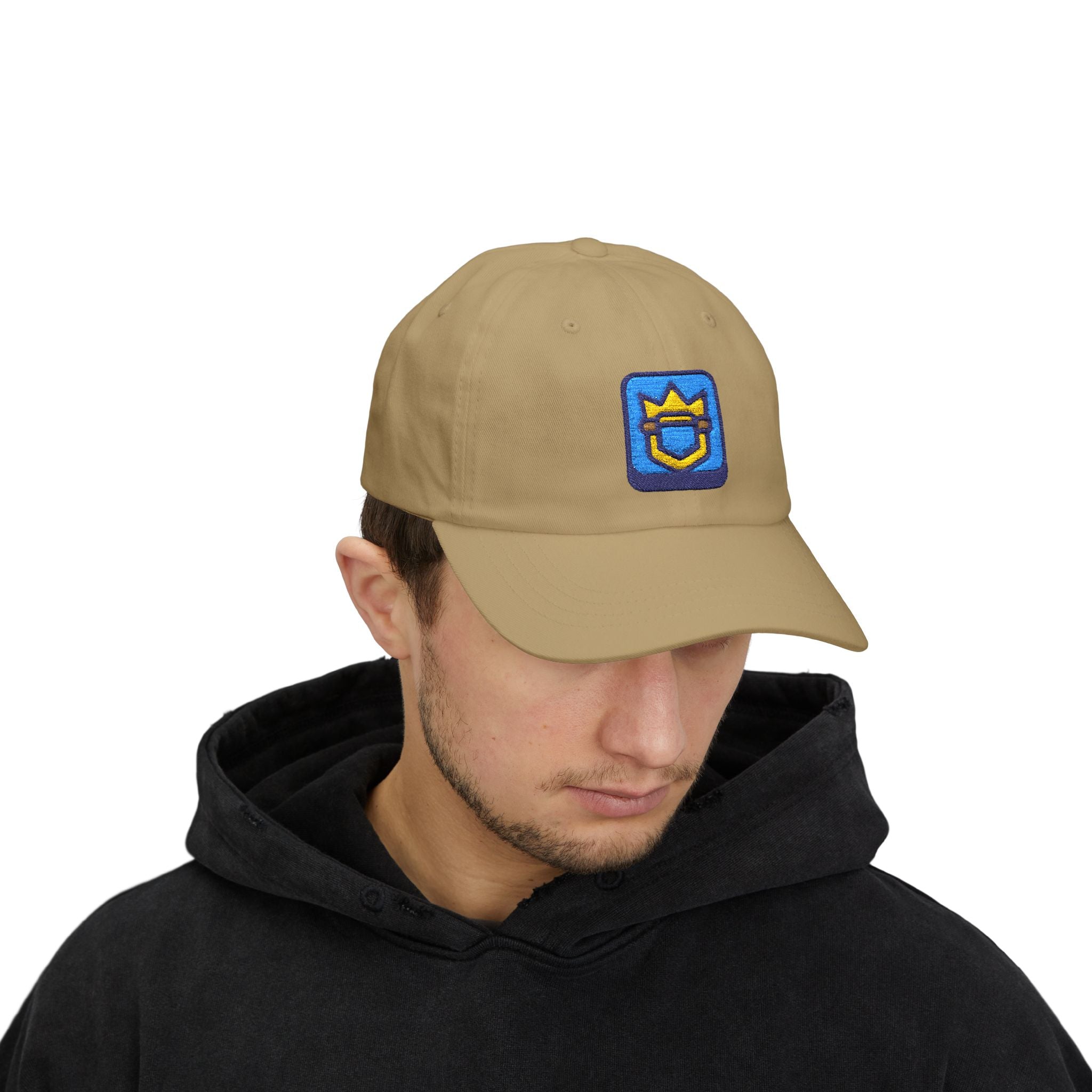 Blue Crown Shield Logo Classic Dad Cap | Embroidered Baseball Hat