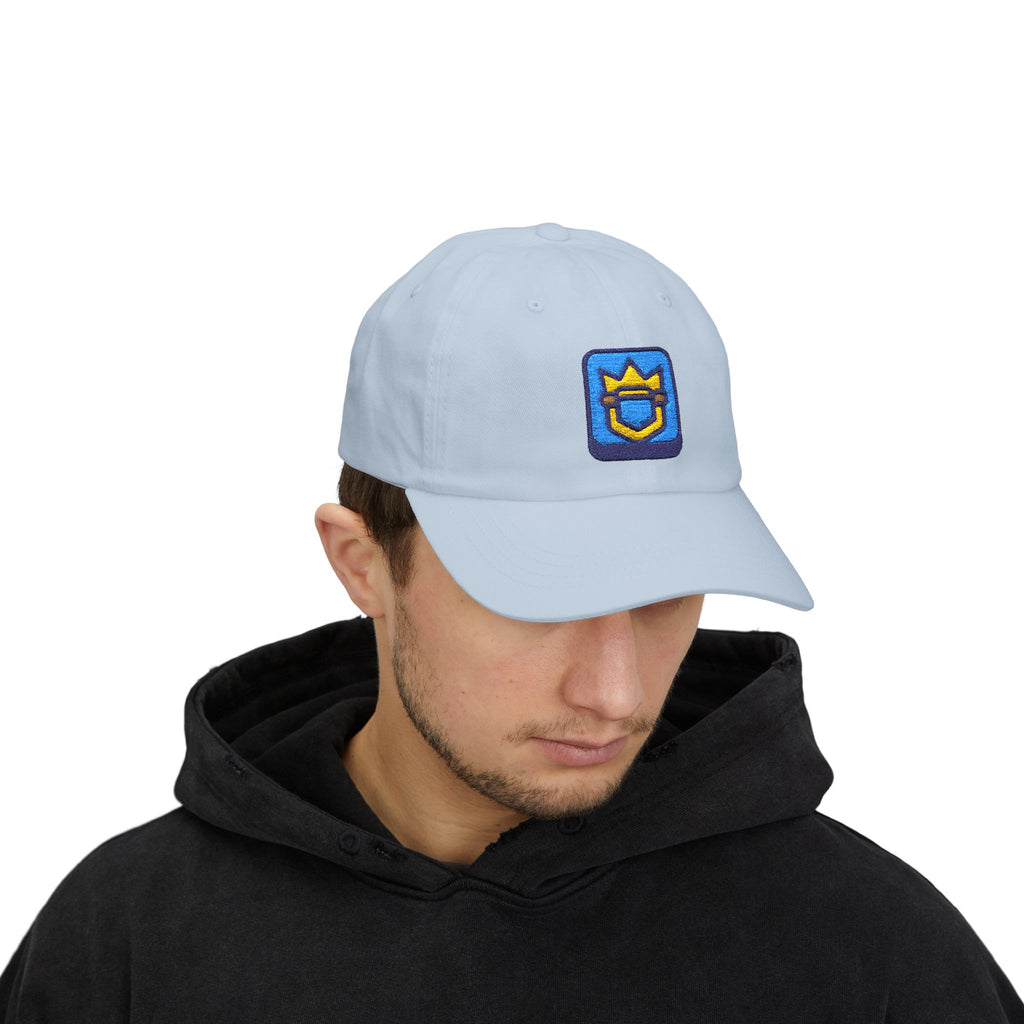 Blue Crown Shield Logo Classic Dad Cap | Embroidered Baseball Hat