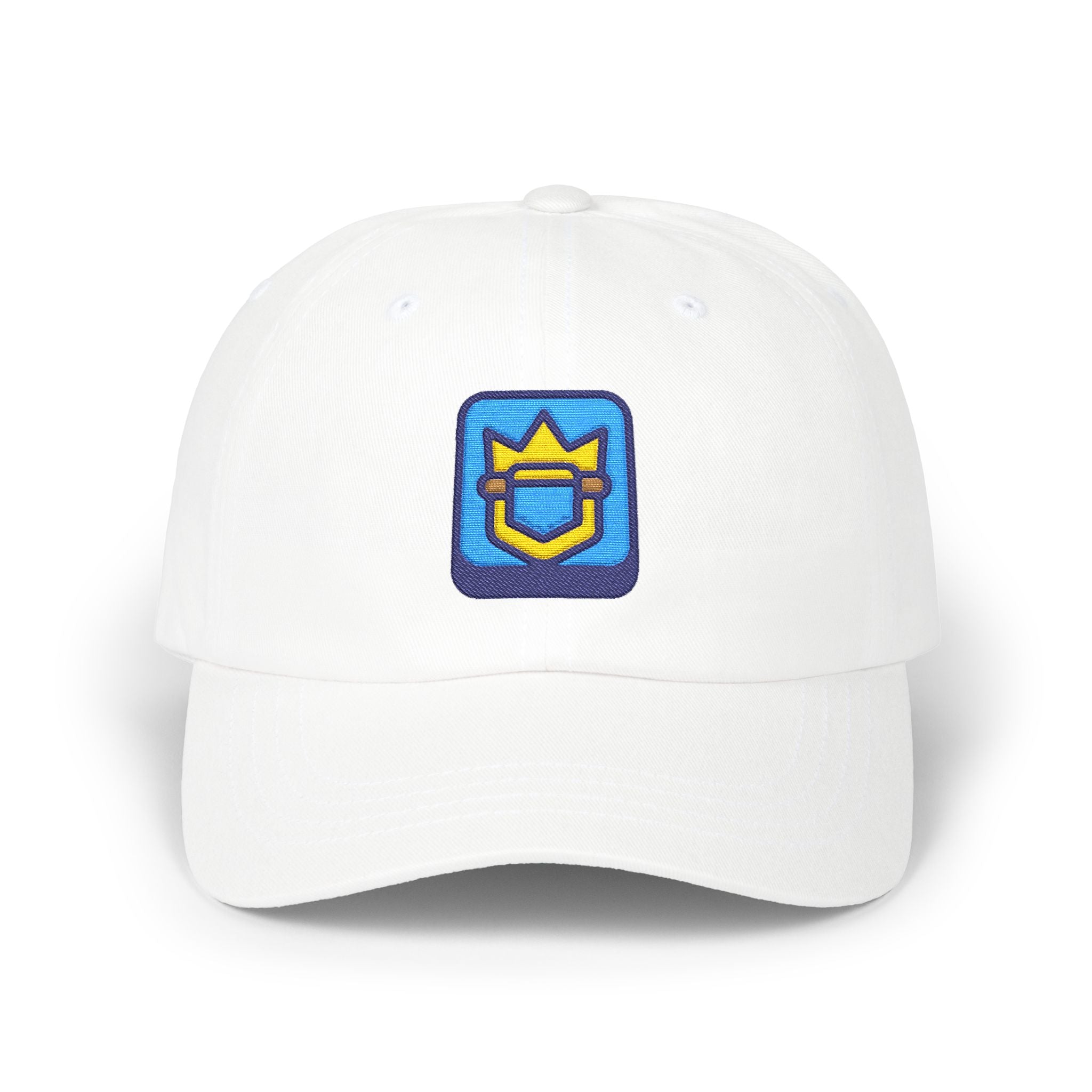 Blue Crown Shield Logo Classic Dad Cap | Embroidered Baseball Hat