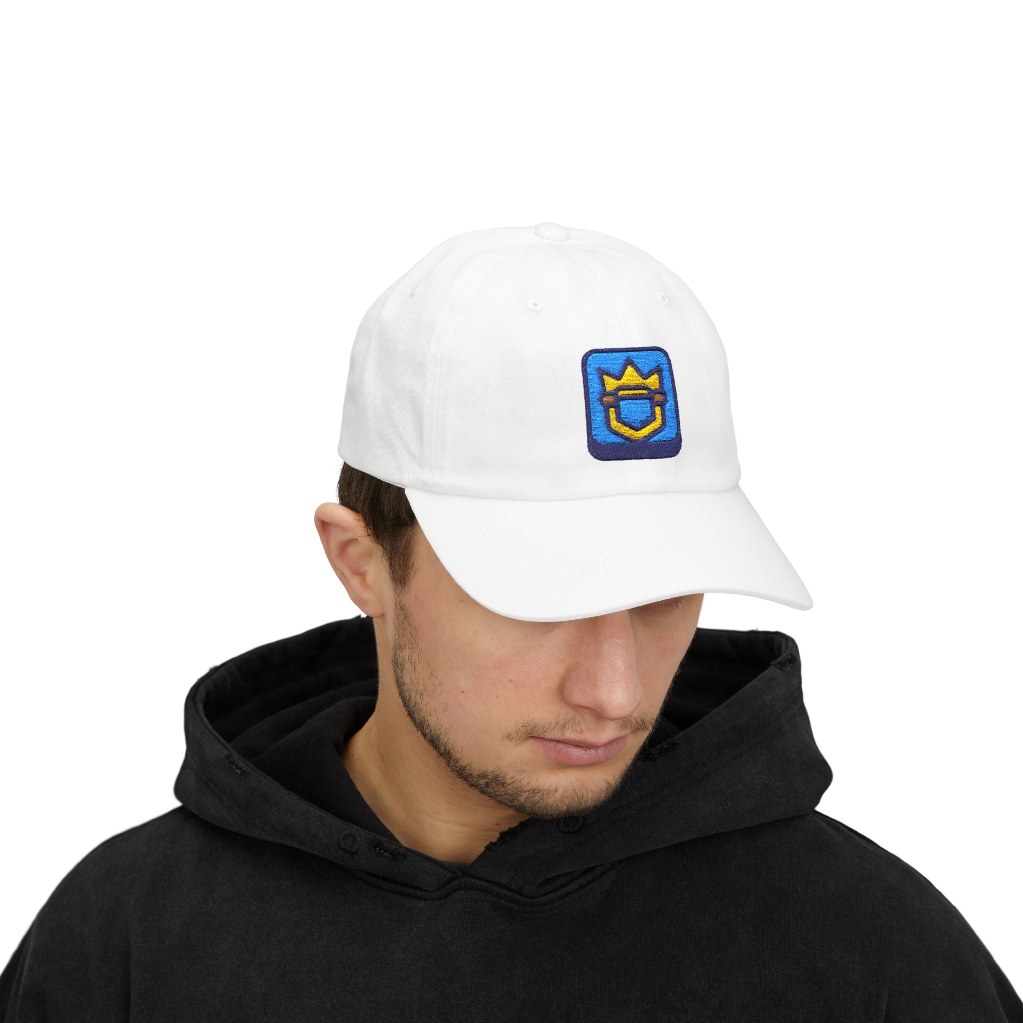 Blue Crown Shield Logo Classic Dad Cap | Embroidered Baseball Hat