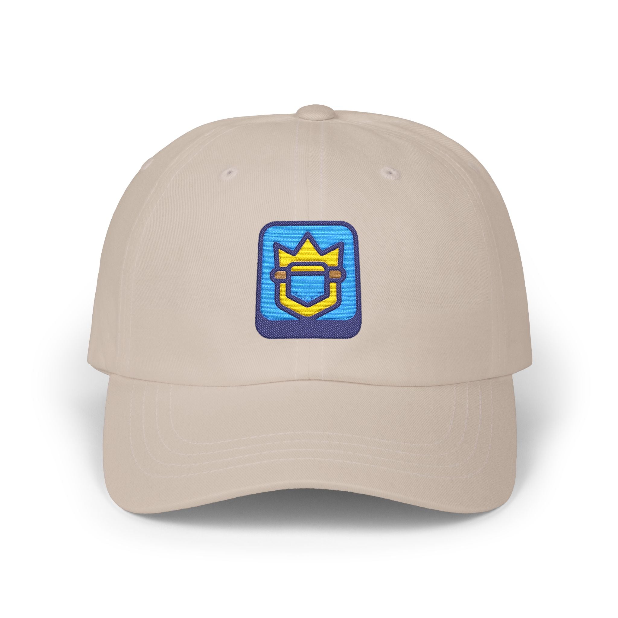 Blue Crown Shield Logo Classic Dad Cap | Embroidered Baseball Hat
