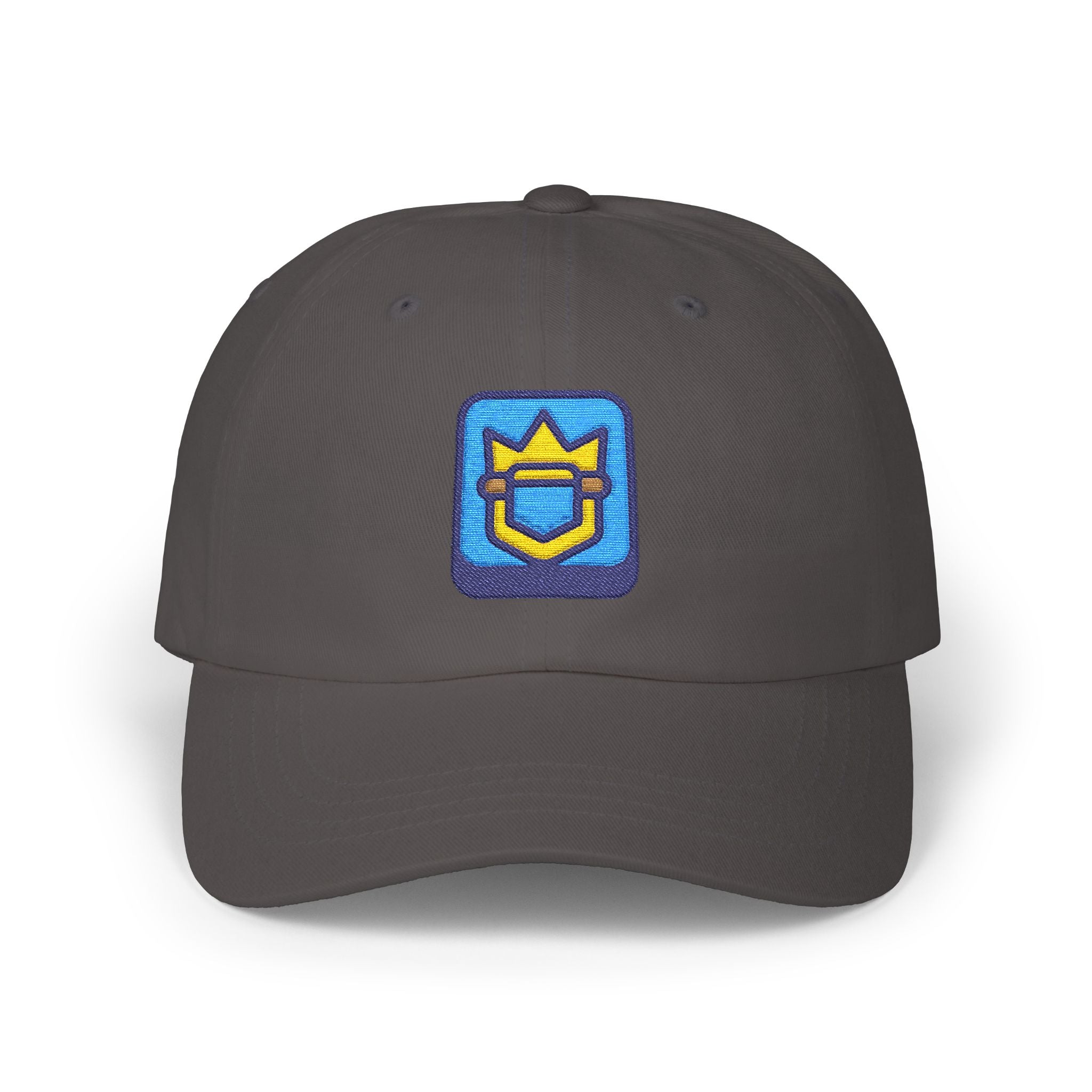Blue Crown Shield Logo Classic Dad Cap | Embroidered Baseball Hat