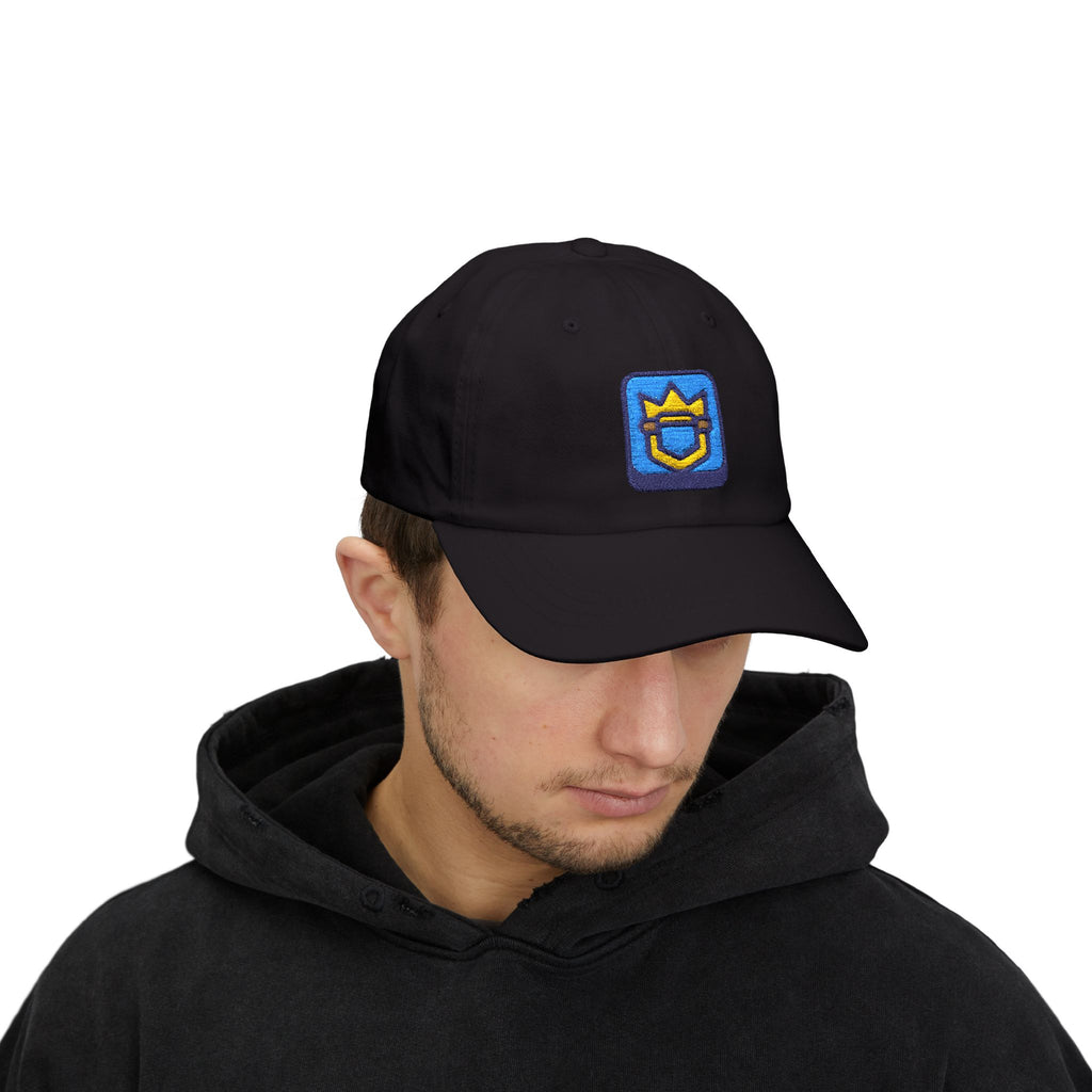 Blue Crown Shield Logo Classic Dad Cap | Embroidered Baseball Hat