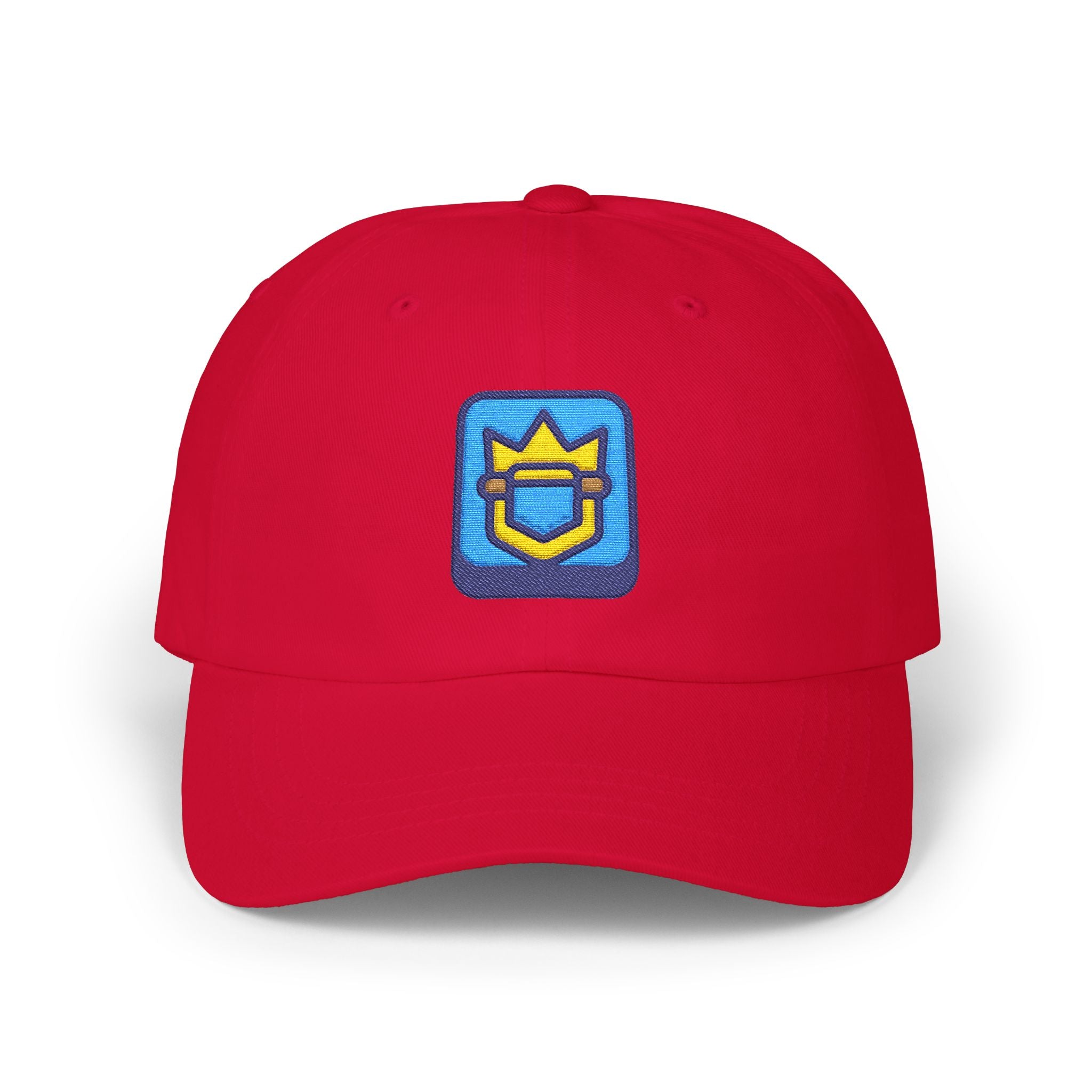 Blue Crown Shield Logo Classic Dad Cap | Embroidered Baseball Hat