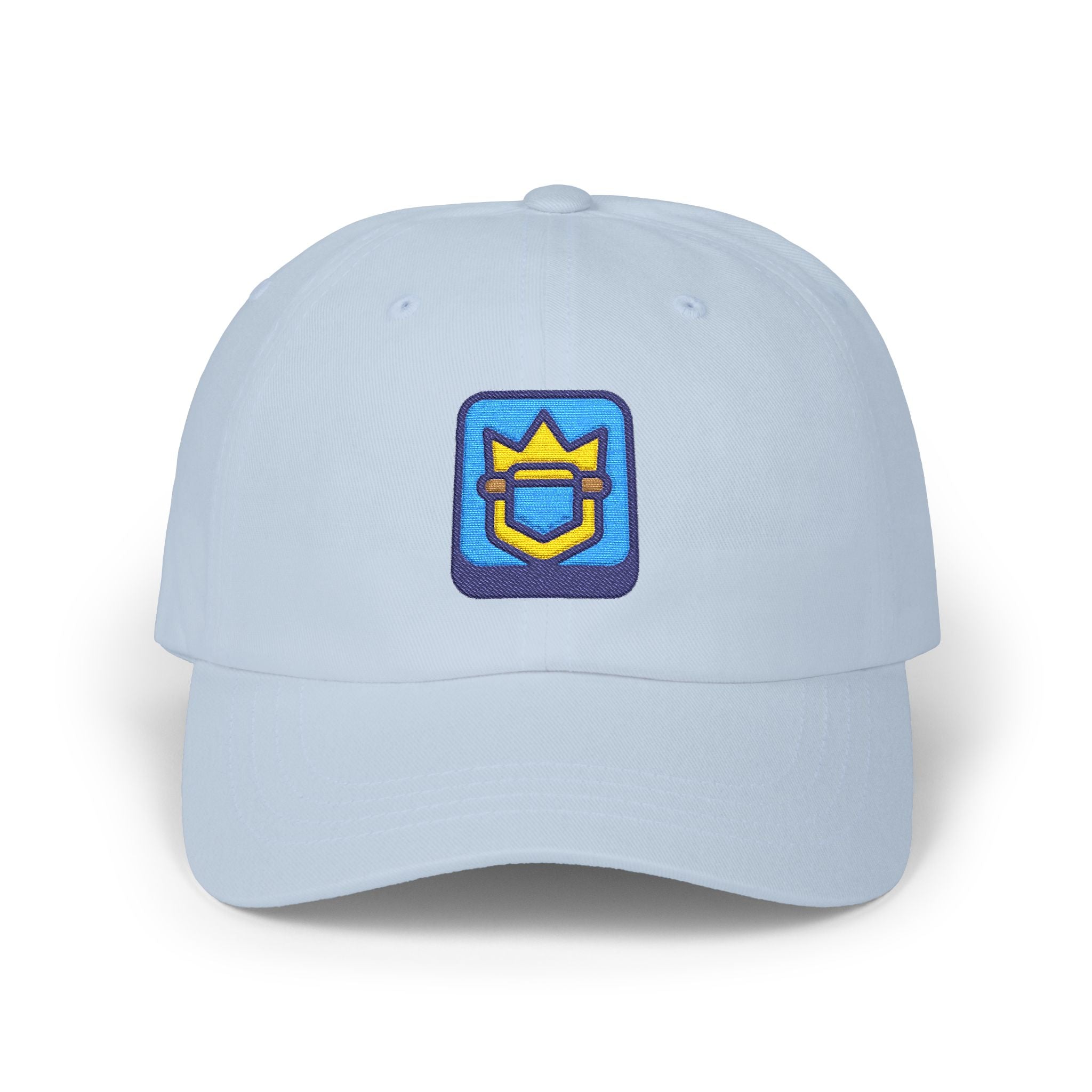 Blue Crown Shield Logo Classic Dad Cap | Embroidered Baseball Hat