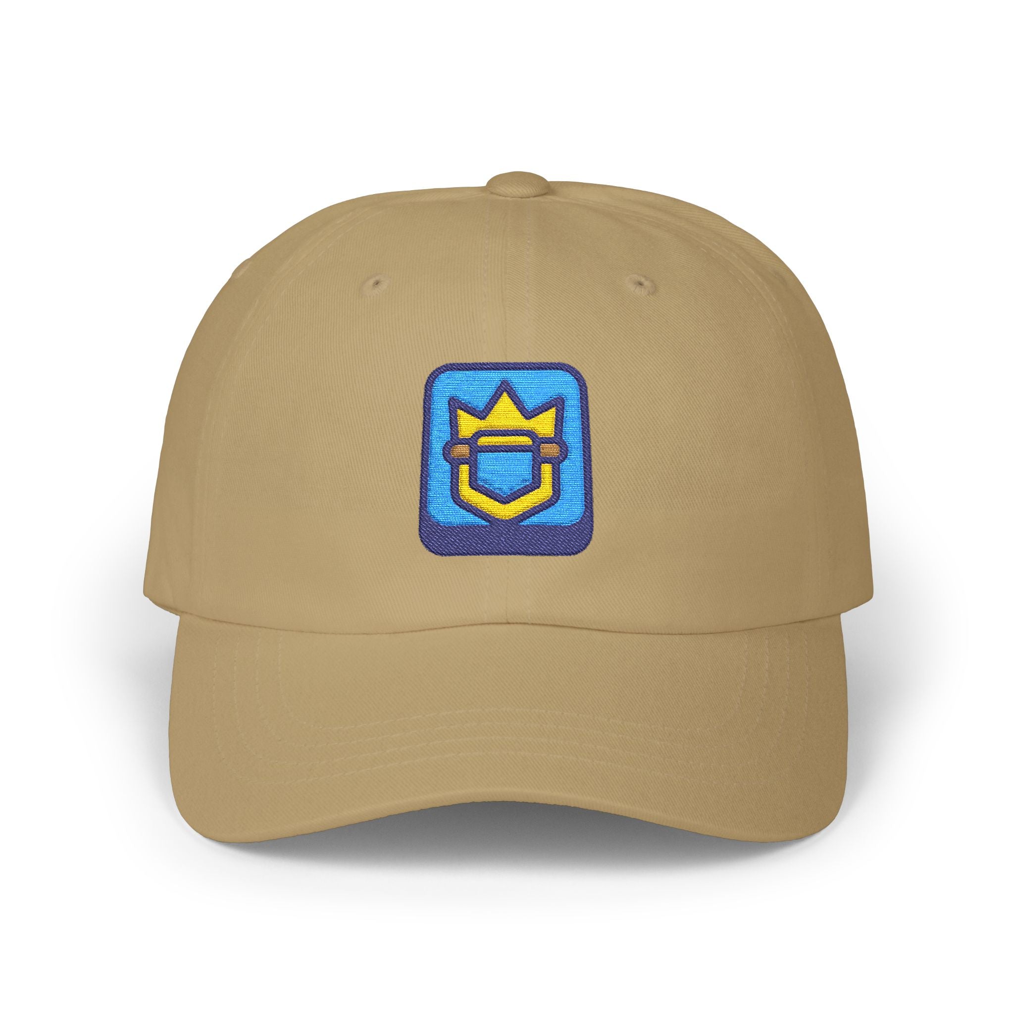 Blue Crown Shield Logo Classic Dad Cap | Embroidered Baseball Hat