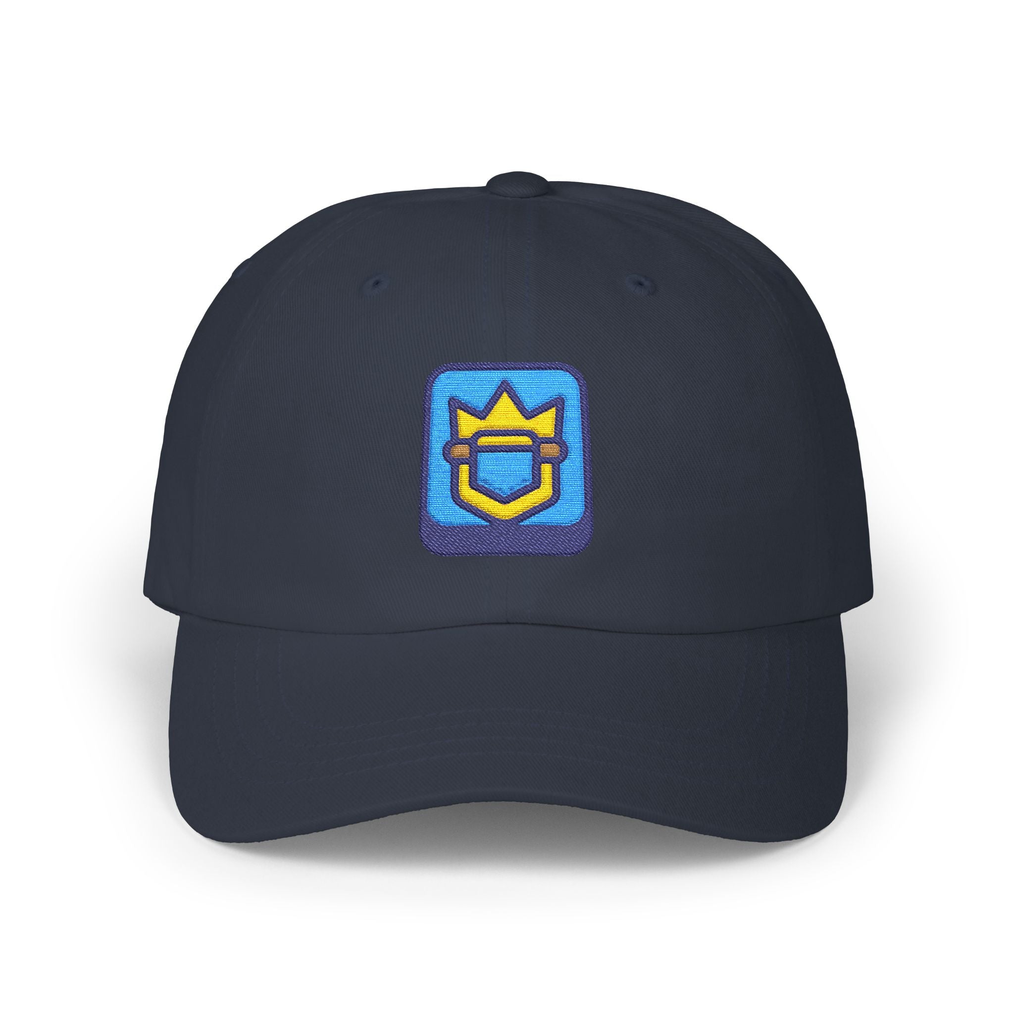 Blue Crown Shield Logo Classic Dad Cap | Embroidered Baseball Hat