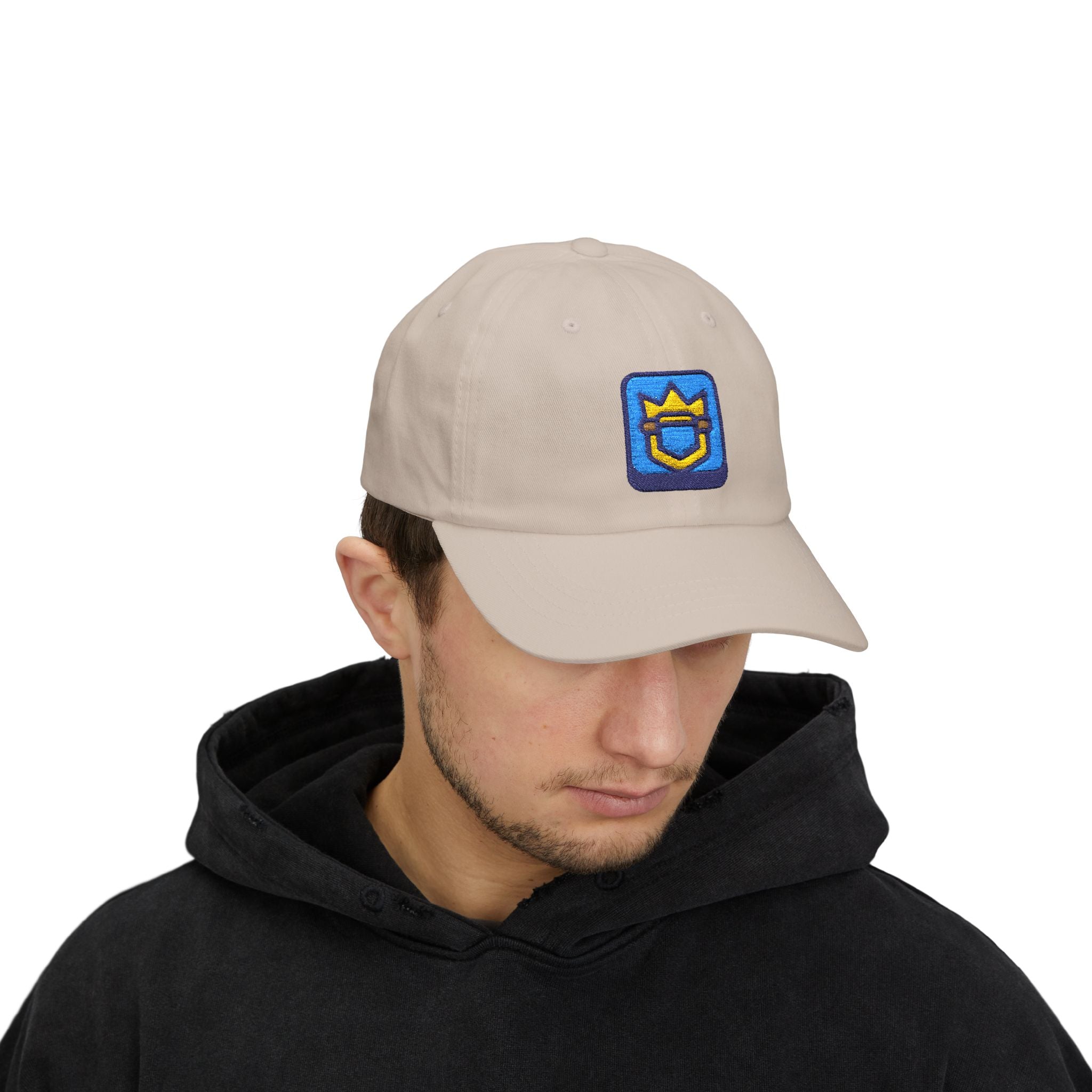 Blue Crown Shield Logo Classic Dad Cap | Embroidered Baseball Hat
